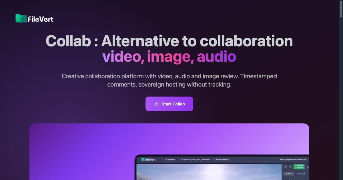 FileVert Collab: video collaboration and client selection | FileVert